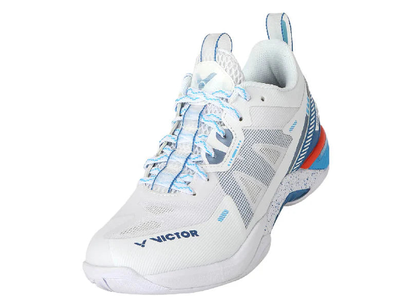Victor S82III-AF White/Blue Court Shoe