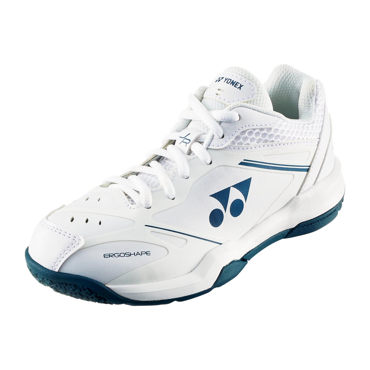 Yonex SHB65JR4 Junior 4 badminton shoe – White with navy accents